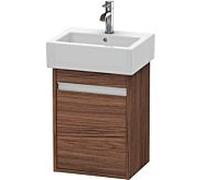 Duravit Ketho bâti-support de lavabo suspendu, 400x550x320 mm, 1 porte, charnières à gauche, pour lave-mains Vero 070445, KT6630L2121, Couleur: Décor noyer foncé