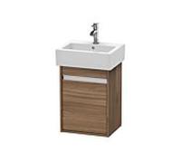Duravit Ketho bâti-support de lavabo suspendu, 400x550x320 mm, 1 porte, charnières à droite, pour lave-mains Vero 070445, KT6630R7979, Couleur: Décor noyer naturel