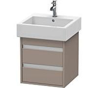 Ketho Duravit vasque KT663504343 45 x 44 cm, basalte mat, 2 tiroirs, suspendu