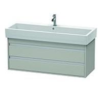 Ketho Duravit vasque KT663900707 115 x 44 cm, gris béton mat, 2 tiroirs, suspendu