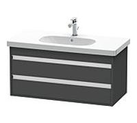 Ketho Duravit vasque KT664804949 100 x 45,5 cm, graphite mat, 2 tiroirs, suspendu