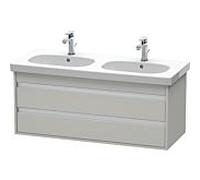 Ketho Duravit vasque KT664900707 115 x 45,5 cm, gris béton mat, 2 tiroirs, suspendu