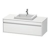 Ketho Duravit vasque KT679601818 120 x 55 cm, blanc mat, pour lavabo encastré au centre, 2000 , suspendu