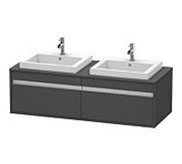 Duravit Meuble sous-vasque Ketho KT6797B4949 140x55x42,6 cm 2 tiroirs pour 2 vasques graphite mat
