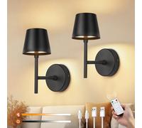 Ketom Lot de 2 Applique Murale Sans Fil Intérieur, Lampe Murale Sans Fil