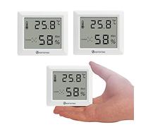 KETOTEK 3 Pièces Thermomètre Hygromètre Interieur Numérique Thermo-Hygromètre Digital Moniteur de Température et Humidimètre Indication du Niveau de Confort pour Chambre Bebe Bureau à Domicile