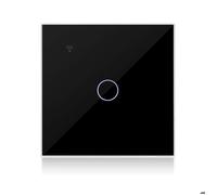 KETOTEK Interrupteur WIFI Noir 1 Gang 1 Voies Compatible avec Alexa, Interrupteur Tactile Connecté Contrôle de Tuya/Smart Life APP