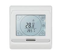 KETOTEK Thermostat Chauffage au Sol Electrique Programmable 16A avec Sonde, Numérique Thermostat d'ambiance Plancher Chauffant Régulateur Écran Tactile LCD