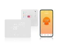 KETOTEK Thermostat sans Fil avec RF Récepteur WiFi pour Chaudiere 5A 220V | Intelligent Thermostat Kit pour Chaudiere Compatible avec Alexa, Contrôle de Tuya/Smart Life App
