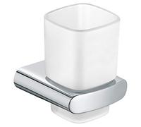 Keuco Elegance support de verre 11650019000 en chrome, avec verre de cristal, dépoli