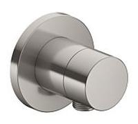 Keuco 59541050101 Robinet d'arrêt à encastrer, raccord de tuyau, poignée Pure, ronde, nickel brossé