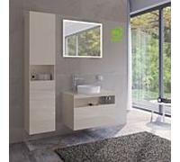 KEUCO STAGELINE Armoires hautes, 2 portes, charnières à gauche, 400x1800x360mm, 32831180001, Corps/Avant: Cachemire Dekor matt / Cachemire Glas