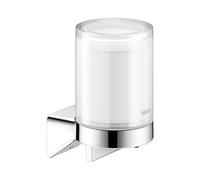 KEUCO AVENO Distributeur de savon liquide, quantité de remplissage 180 ml, gaz à tulipe cristal véritable mat, 14652019000, Couleur: Chromé