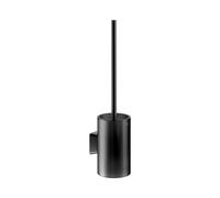 KEUCO AVENO Ensemble brosse de toilette, Boîtier en verre cristal véritable mat, 14664379000, Couleur: Noir Mat