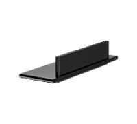 KEUCO AVENO étagère de douche 14659370000 avec raclette de douche, 32,8 cm, à coller/visser, noir mat