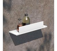 KEUCO AVENO étagère de douche 14659510000 avec raclette de douche, 32,8 cm, à coller/visser, blanc mat