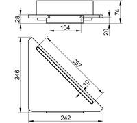 KEUCO AVENO Tablette de douche d'angle avec raclette à vitres, fixation cachée, 14657510100
