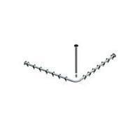 Keuco Brausevorhangstangen set Plan 14936070800 pour douche 80 x 80 cm, acier inoxydable / gris noir