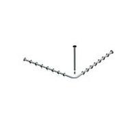 Keuco Brausevorhangstangen set Plan 14937010900 pour douche 90 x 90 cm, chromé