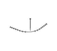 Keuco Brausevorhangstangen set Plan 14938010900 pour les douches de quart de cercle 90 x 90 cm, chromé