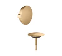 KEUCO Cache pour garniture d'écoulement et de trop-plein avec fonction de remplissage baignoire, 59930250075, Couleur: Laiton brossé