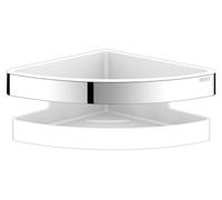 Keuco Collection Moll Corbeille de douche d'angle chromée/blanche - 12757010000
