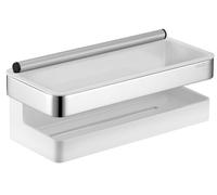 Keuco Collection Moll - Étagère avec raclette à vitre, longueur 24 cm, blanc/chrome 12759010000
