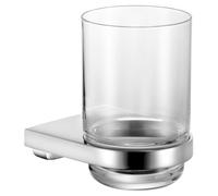 Keuco Collection Moll - Gobelet brosse à dent et dentifrice avec support, verre/chrome 12750019000