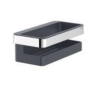 KEUCO Moll panier de douche 12758010001 avec insert en plastique amovible, 24 cm, chromé/anthracite