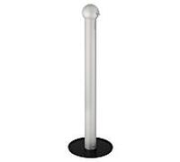 Keuco désinfectant match0 04958170400 anodisé argent, modèle sur pied, tête sphérique à revêtement poudré