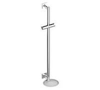 Keuco douche Ixmo 59585070922 acier inoxydable / blanc , barre murale 855 mm, rosaces carrées