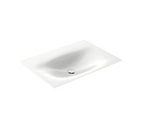 KEUCO EDITION 11 ART lavabo à encastrer en acier émaillé, 806x4x493mm, sans trou pour robinetterie, 32590510800, Couleur: Blanc
