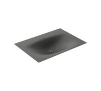 KEUCO EDITION 11 ART lavabo à encastrer en acier émaillé, 806x4x493mm, sans trou pour robinetterie, 32590540800, Couleur: fumer