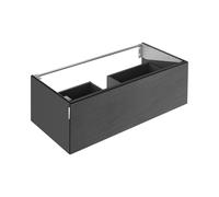 KEUCO EDITION 11 ART meuble sous-lavabo, 1 tiroir frontal, 1200x350x490mm, avec éclairage LED, 32511821201, Corps/Avant: Smoke laque satinée / basalte céramique