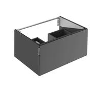 KEUCO EDITION 11 ART meuble sous-lavabo, 1 tiroir frontal, 800x350x490mm, 32511340800, Corps/Avant: Smoke laque satinée / Smoke verre satiné