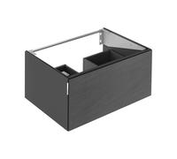 KEUCO EDITION 11 ART meuble sous-lavabo, 1 tiroir frontal, 800x350x490mm, 32511820800, Corps/Avant: Smoke laque satinée / basalte céramique
