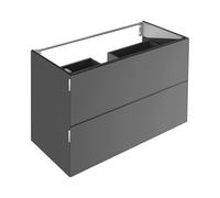 KEUCO EDITION 11 ART meuble sous-lavabo, 2 tiroirs frontaux, 1200x700x490mm, 32512871200, Corps/Avant: Smoke verre satiné / Smoke verre satiné