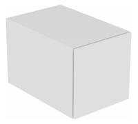 KEUCO EDITION 11 Buffet, 1 tiroir frontal, 350x350x535mm, 31320110000, Corps/Avant: Verre laqué anthracite mat soyeux/anthracite
