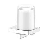 Keuco Edition 11 Distributeur de Savon avec gobelet, 180 ML, métal chromé | Fabriqué en Allemagne, rechargeable, avec vis et chevilles, distributeur de savon liquide pour percer