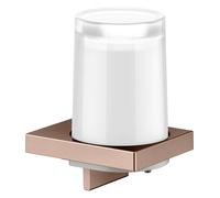 Keuco Edition 11 - Distributeur de savon avec support, verre dépoli/doré rose brossé 11152299000