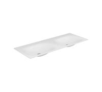 KEUCO EDITION 11 Double lavabo encastré en Varicor, 2800x17x535mm, sans trou pour robinet, blanc, 31280702800