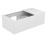KEUCO EDITION 11 meuble sous-lavabo, 1 tiroir frontal, position du lavabo à gauche, 1050x350x535mm, 31153380000, Corps/Avant: Vernis structuré blanc / Vernis texturé blanc