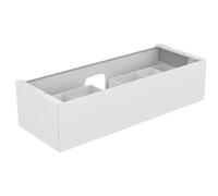 Keuco Edition 11 Meuble sous-lavabo 1400 x 350 x 535 mm au centre avec 1 tiroir et éclairage - Plaqué chêne tabac - 31361850100