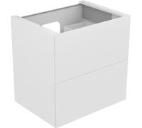 KEUCO Meuble sous-lavabo Edition 11 700×700×535 mm, 2 tiroirs, verre blanc/laqué mat - 31342300000