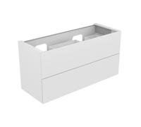 KEUCO EDITION 11 Meuble sous-lavabo pour double lavabo encastré, 2 tiroirs à casseroles, 1400x700x535mm, 31264390000
