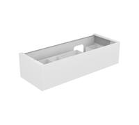 KEUCO EDITION 11 Meuble sous-lavabo pour lavabos encastrables, 1 tiroir frontal, position du lavabo à droite, 1400x350x535mm, 31266380000, Corps/Avant: Vernis structuré blanc / Vernis texturé blanc