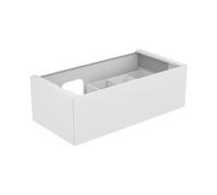 KEUCO EDITION 11 Meuble sous-lavabo pour lavabos encastrables, 1 tiroir frontal, position du lavabo à gauche, 1050x350x535mm, 31253370000, Corps/Avant: Vernis texturé à la truffe / Vernis texturé à la