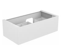 Keuco Edition 11 vasque 31254140000 105 x 35 x 53,5 cm, laqué mat soyeux, verre truffe clair