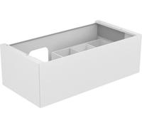 KEUCO Meuble sous-lavabo Edition 11 - 1 tiroir gauche - 105×35×53,5cm - Laque/Verre Cachemire satiné