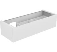 KEUCO EDITION 11 Meuble sous-lavabo pour lavabos encastrables, 1 tiroir frontal, position du lavabo à gauche, 1400x350x535mm, 31265110000